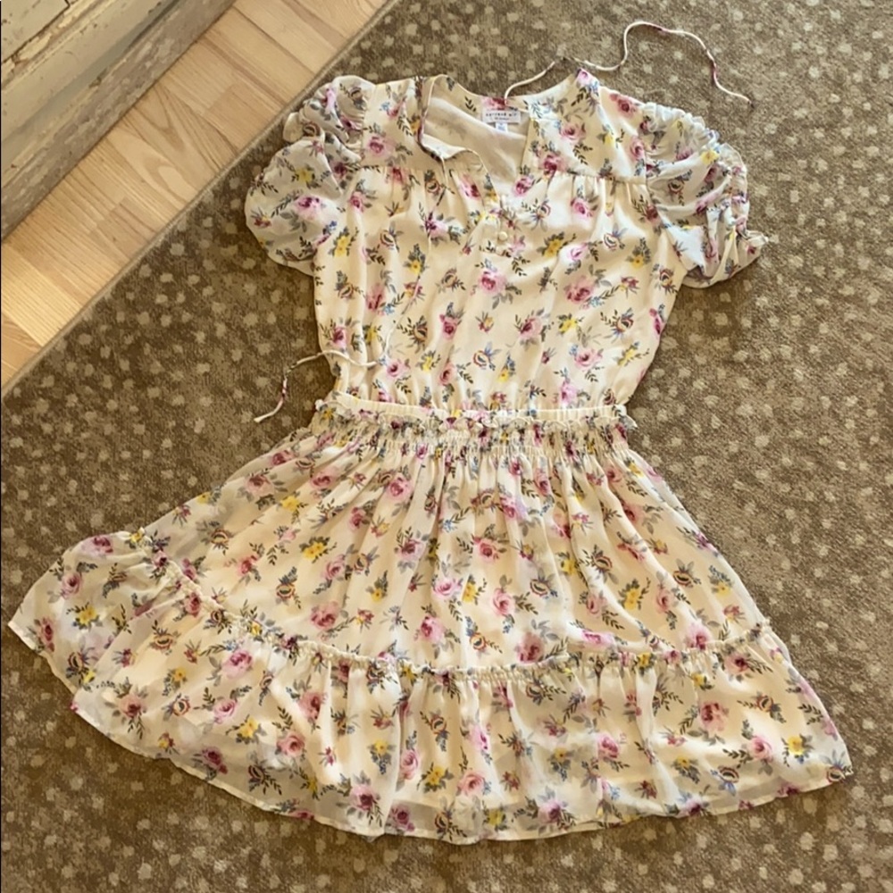 NWOT Anthropologie Current Air Floral Ruffle Dress
